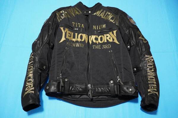 ★☆YeLLOW CORN イエローコーン チタン チタニウム ウィンター ジャケット ブラック ゴールド Mサイズ プロテクター付き 数回だけ使用☆★
