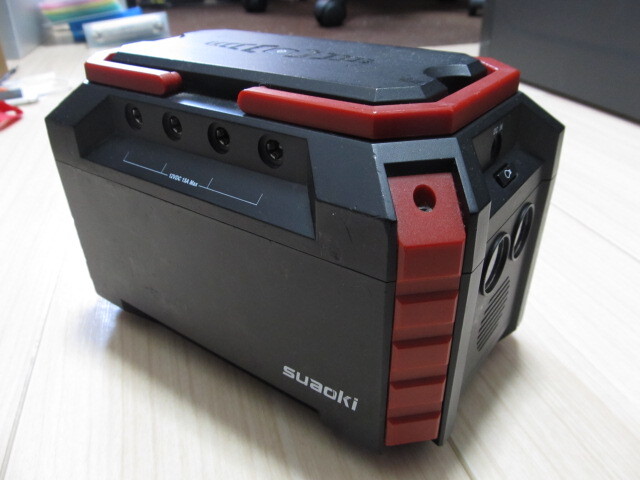 ☆美品☆suaoki スアオキ ポータブル電源 S270 ソーラーパネル付き 11.1V/13500mAh DC15V/2A 76323