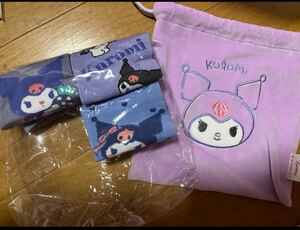 ★クロミちゃん★靴下3足★巾着付き★サンリオ★Sanrio★KUROMI★スニーカーソックス★ソックス★