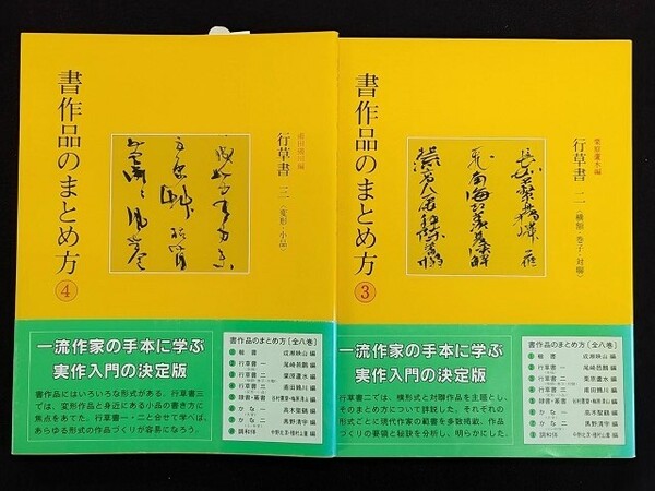 書籍 書作品のまとめ方③行草書二 ④行草書三 2冊セット 二玄社
