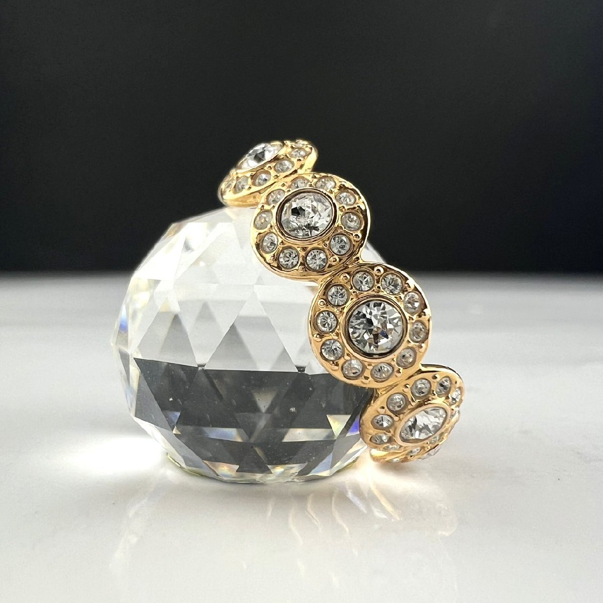 スワロフスキー SWAROVSKI リング指輪58 15〜16号未使用 SWAROVSKIスワロフスキー Hyperbola リング 追跡送料関税込