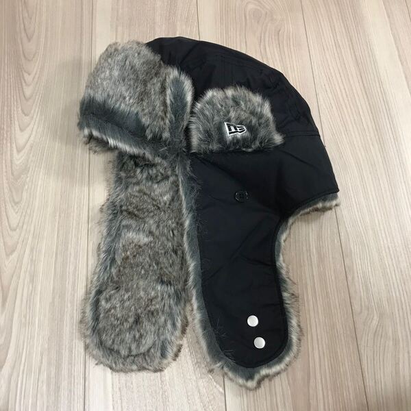 NEW ERA TRAPPER CAP TRAP XLメンズ レディース 帽子 耳当て ハット ナイロン トラッパー フライト ボンバー ミリタリー キャップ ブラック