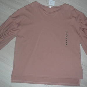 ●Tシャツ レディース カットソー (M)ねじり袖ひんやり抗菌防臭 シルキーコットン