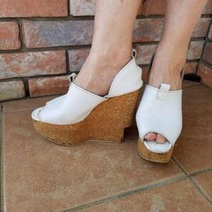 Vivienne Westwood ロッキンホース コルクソール 靴 白