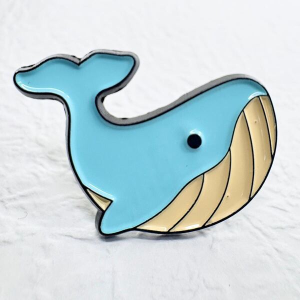 【ピンバッジ】クジラ 海の生きもの 海洋生物 whale かわいい