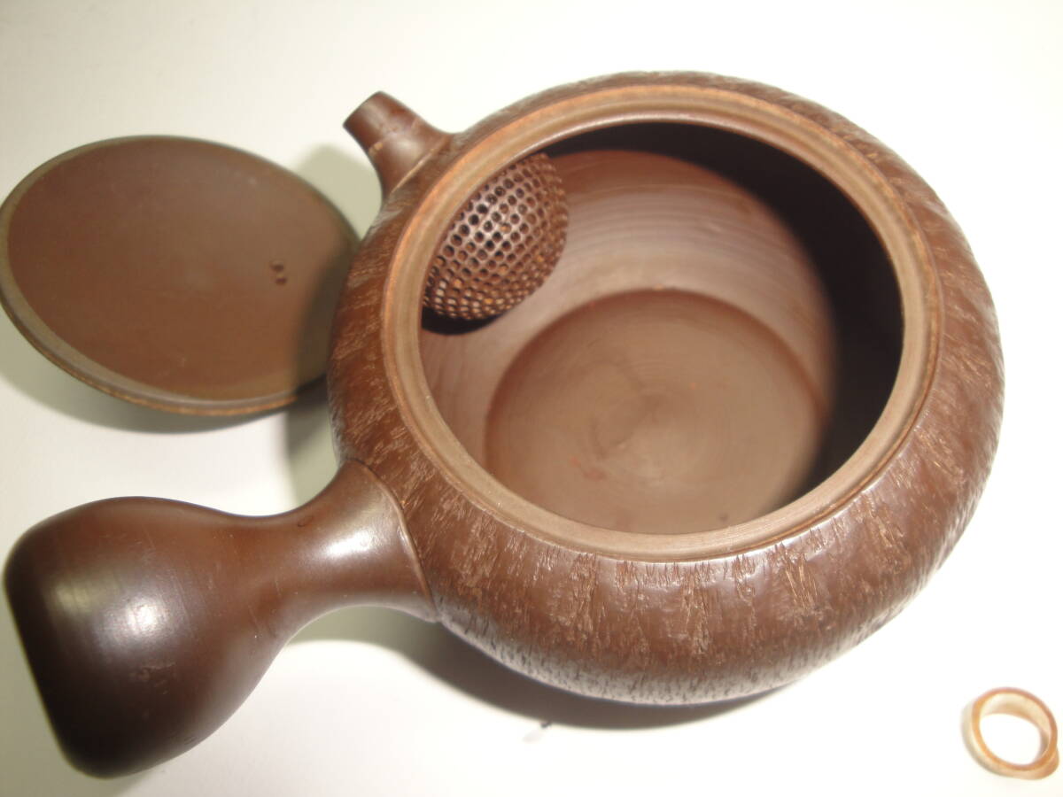 ☆煎茶道具《万古:森伊呂久作” 小型急須(サイズ約直径8.8×