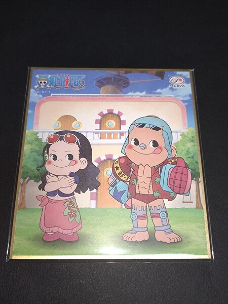 不二家 ONE PIECE ワンピース ミニ色紙 未開封品 ☆ロビン&フランキー
