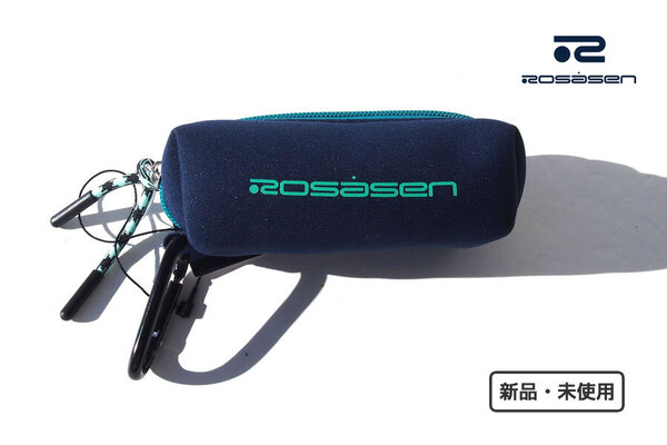 送料無料★新品|未使用|ロサーセン|Rosasen|ボールポーチ|カラビナ付き|ボール3個収納可能|ネイビー