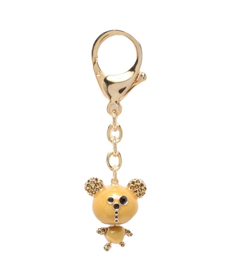 新品 スワロフスキー 気負わ GOLD クマ チャーム