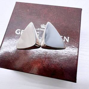 美品 Georg Jensen ジョージジェンセン トライアングル イヤリング 925 シルバー