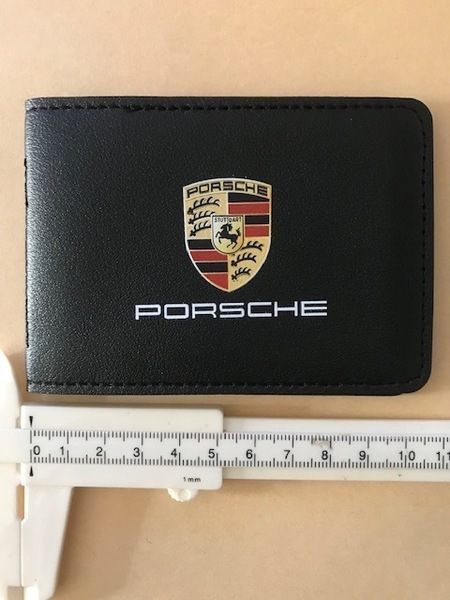 送料無料 さりげなく!ポルシェロゴ PVCカードケース911 930 997 992 マカン タイカン GT3 パナメーラ 993 996 718 ケイマン