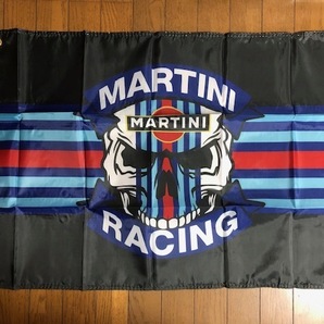誰も持ってない?お部屋・ガレージに! マルティニ スカル MARTINIロゴ 通常サイズ フラグ 送料無料! MARTINI RACING