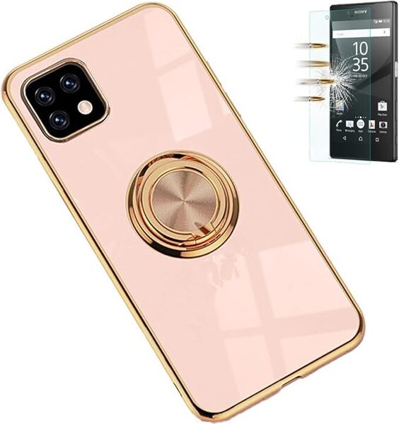 スマホケース AQUOS sense6s センス6 アクオス シャープ 360度回転 リングスタンド バンカーリング付きカバー おしゃれ スリム 耐衝撃性