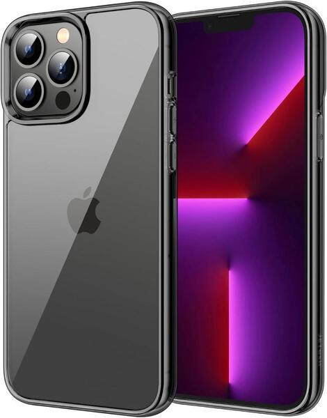 JEDirect iPhone13ProMax 保護ケース(6.7インチ専用13 Pro Max) 黄ばみなし 衝撃吸収 バンパーカバー 傷つけ防止 クリア (グラファイト)