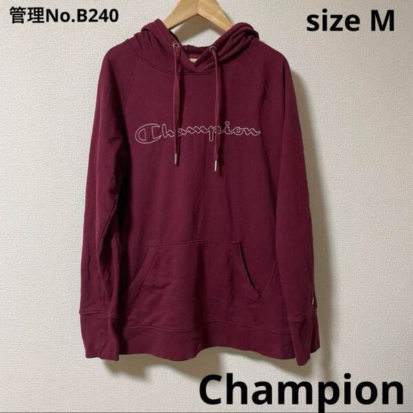 ★送料無料★ 即決 メンズ レディース パーカー Champion ワインレッド Mサイズ