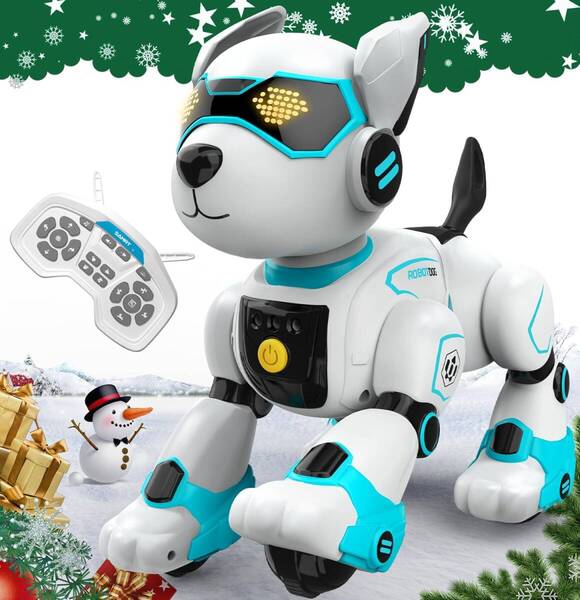 【GWセール】【新登場】ロボット犬 プログラム可能 ロボットペット 手振り制御 音声制御 (英語のみ) タッチコントロール 動物の声真似