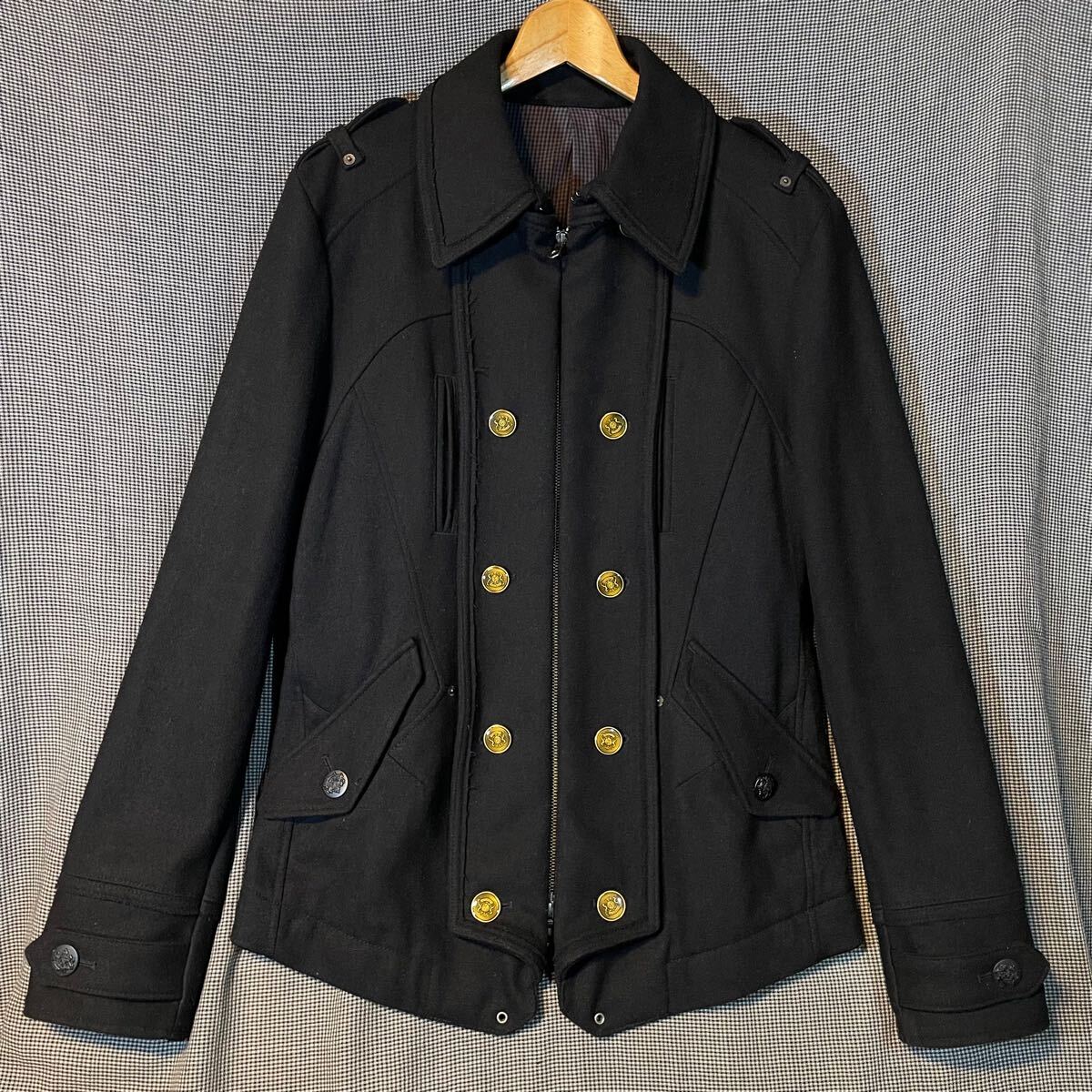 美品】PPFM ナポレオンコート ラクーンファー フード 黒 3way