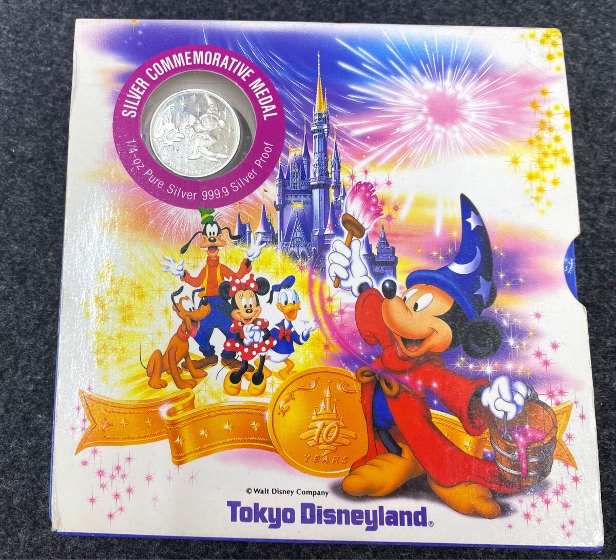 1993年 東京ディズニーランド 10周年記念 純銀製メダル