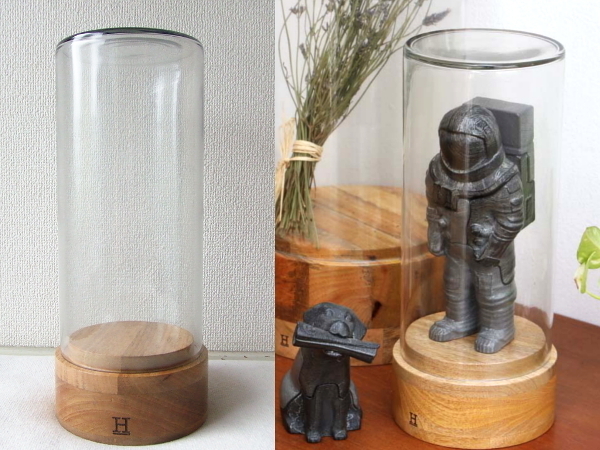 新品☆ガラスドーム☆ディスプレイケース シリンダー2 円柱 筒HERE Glass Dome WB-CYL-2ガラスケースdetailショーケース店舗フィギュア花