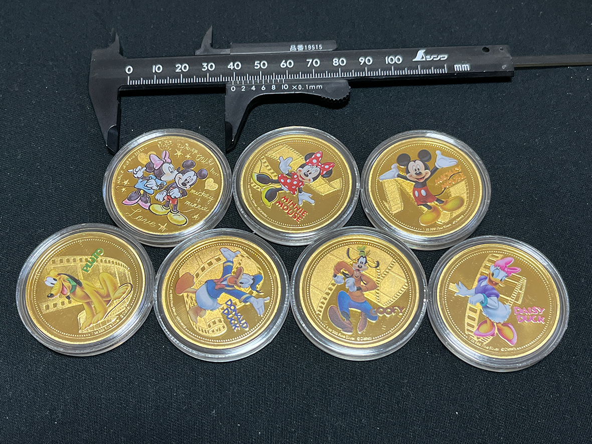 z)ディズニー ミッキー など、記念銀貨、コイン、カラーメダル 6