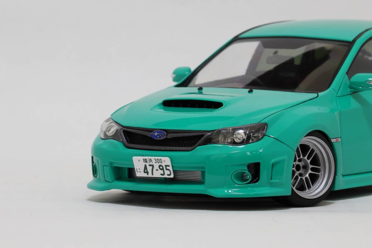 1/24 アオシマ GRBインプレッサ ターコイズブルー RPF1RS 完成品