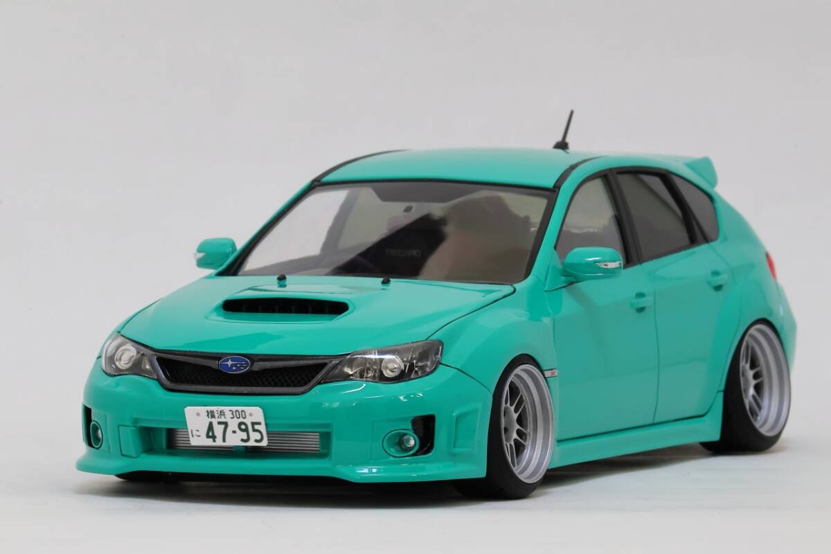 1/24 アオシマ GRBインプレッサ ターコイズブルー RPF1RS 完成品