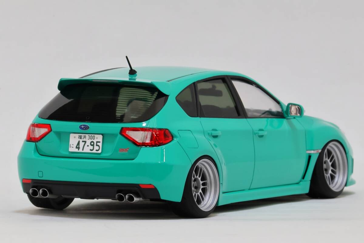 1/24 アオシマ GRBインプレッサ ターコイズブルー RPF1RS 完成品