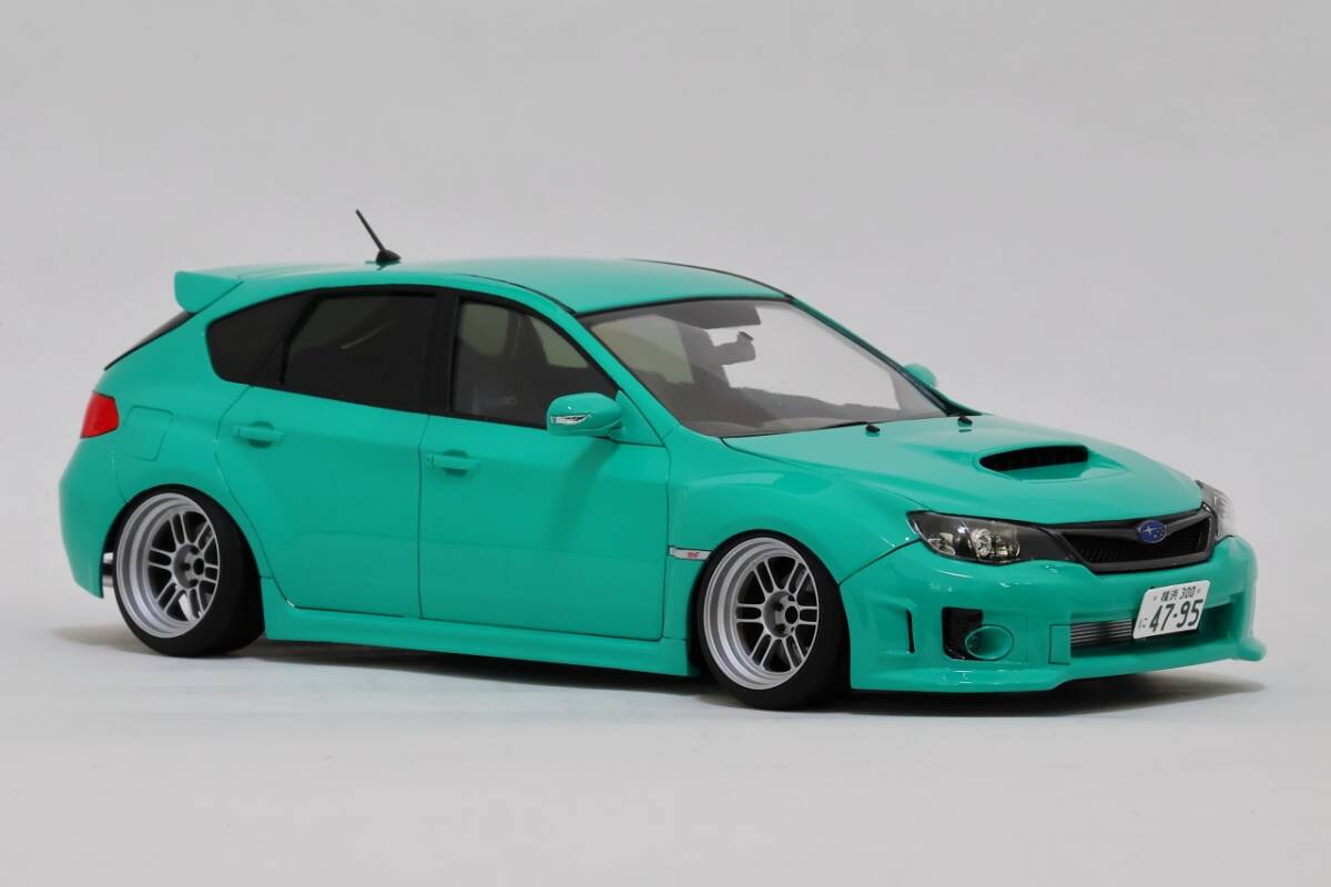 1/24 アオシマ GRBインプレッサ ターコイズブルー RPF1RS 完成品