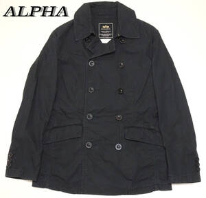 ALPHA(アルファ)/コットン100%/ユーズド加工/ミリタリーコート/L