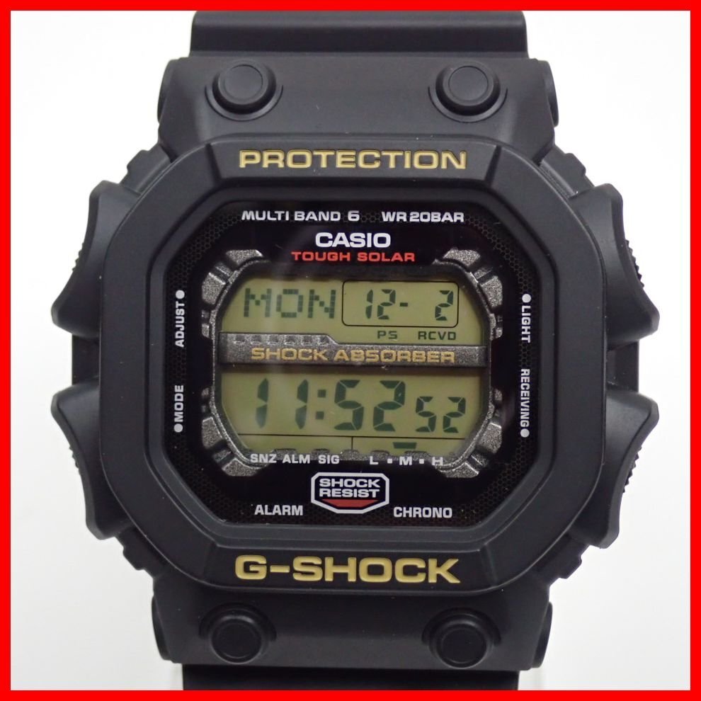 良品 G-SHOCK GXW-56 電波ソーラー ブラック ゴールド液晶