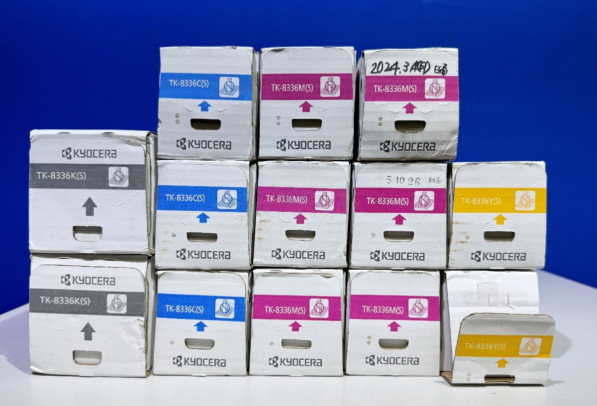 【越谷発】【KYOCERA(京セラ)】純正未使用トナー ☆ TK8336 S ☆ 4色(K×2 C×3 M×6 Y×2)合計13本セット (36489)