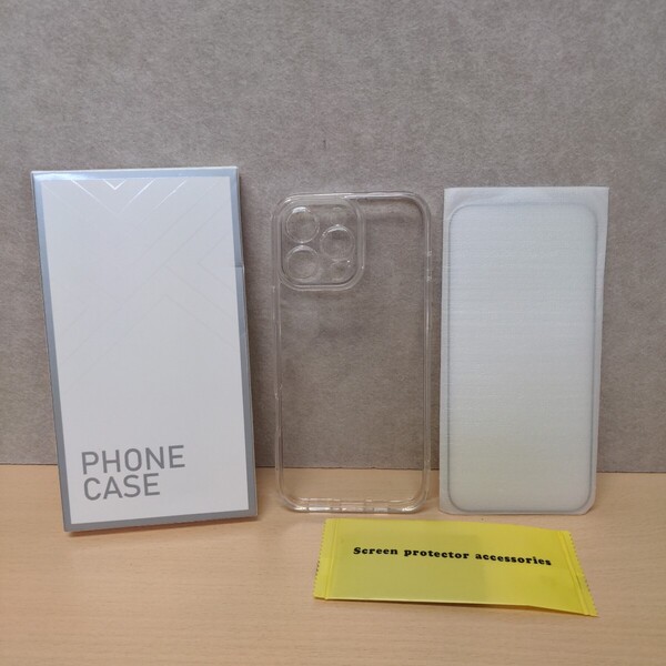 y122508s iPhone 16 pro max ケース クリア ガラスフィルム付き 耐衝撃