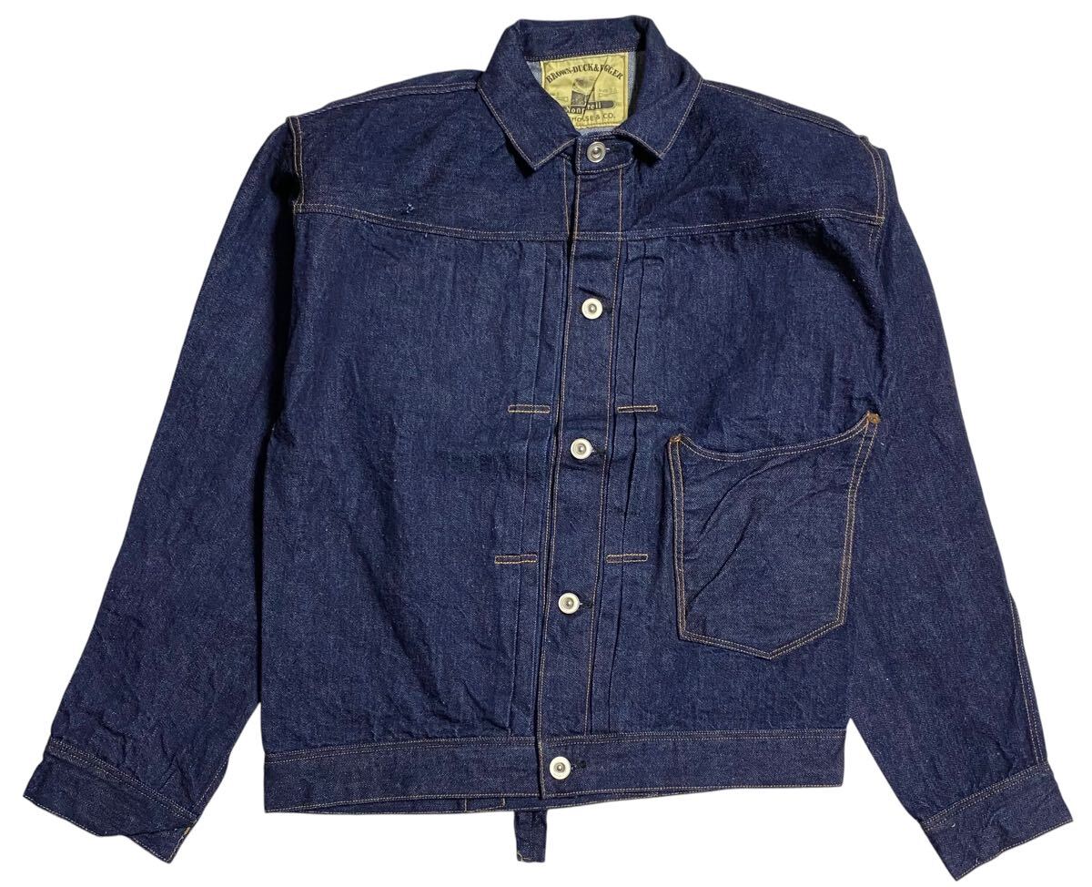 未使用品 WAREHOUSE Brown Duck&Digger Nonpareil ウエアハウス ダック&ディガ― ノンパレイル デニムジャケット 36