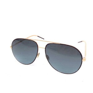 хороший *Christian Dior Christian Dior солнцезащитные очки *6K317 Gold цвет × темно-синий унисекс 59*14 145 аксессуары