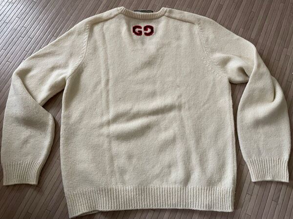 gucci Gロゴケーブルニット 長袖 L グッチ セーター