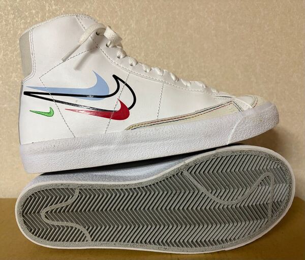 NIKE BLAZER MID '77 GS “MULTI SWOOSH” size-23.5cm 中古(超美品) 箱無し 送料無料 NCNR