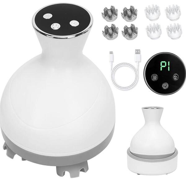 新品 送料無料 電動頭皮ブラシ 電気バリブラシ ヘッドスパ 3モード 5段階 頭皮ケア 3D回転