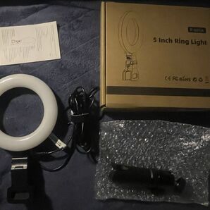 5インチリングライト F-601A リモートワーク USB type-A給電