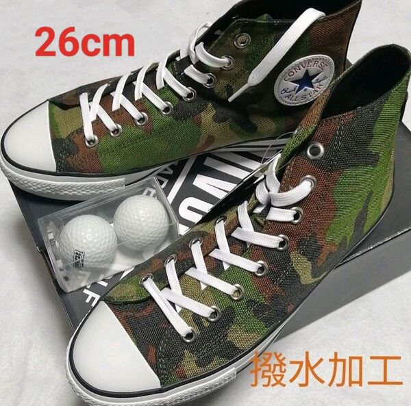 コンバースオールスター スパイクレスゴルフシューズ 26cm 撥水加工 ボール マーカー付