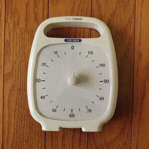 TIME TIMER 120分 タイムタイマー プラス ハンドル付き ホワイト 学習アラーム 勉強タイマー TT120-W