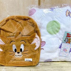 500円クーポン中! トムとジェリー ぬいぐるみリュック & シングルサイズ 毛布