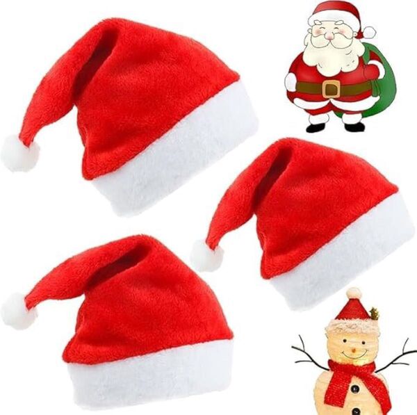 3個★子供用サンタ帽子 サンタクロースコスプレ クリスマス パーティ