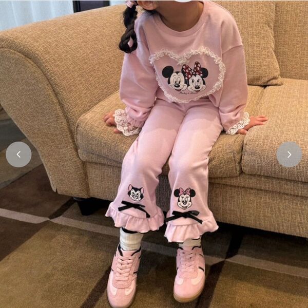 新品タグ付き しまむら anna コラボ ディズニー ミニー セットアップ