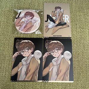 crazyraccoon CRチップス ステッカー 缶バッジ じゃすぱー