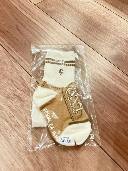 新品未使用 コムサイズム キッズ 靴下 クルー丈 スニーカーソックスシューズ