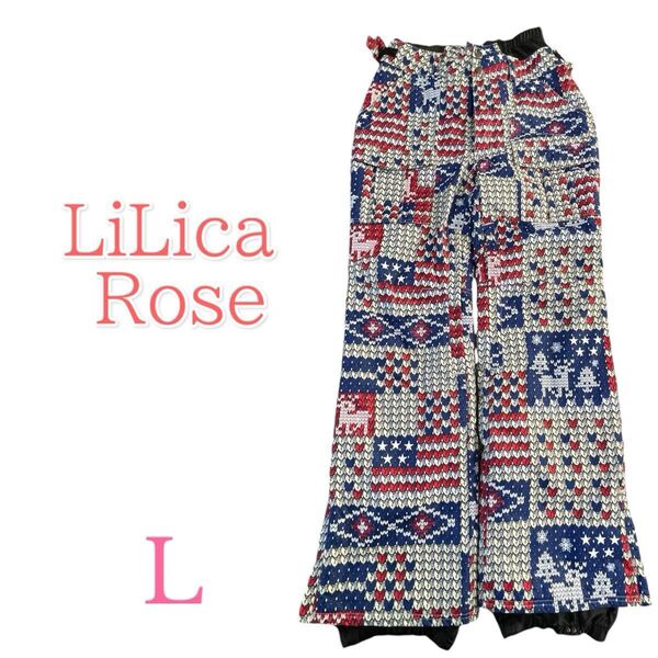 スキー スノーボードウェア LiLica Rose レディース L 派手 可愛い