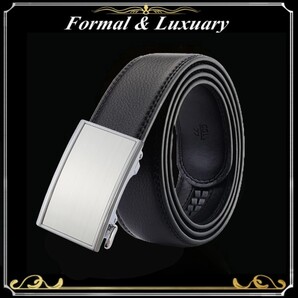 ベルト j48【黒】ブラック 穴なし 無段階調整ベルト ゴルフベルト 人気 オートロック メンズ 革 ジーンズ ビジネス カジュアル