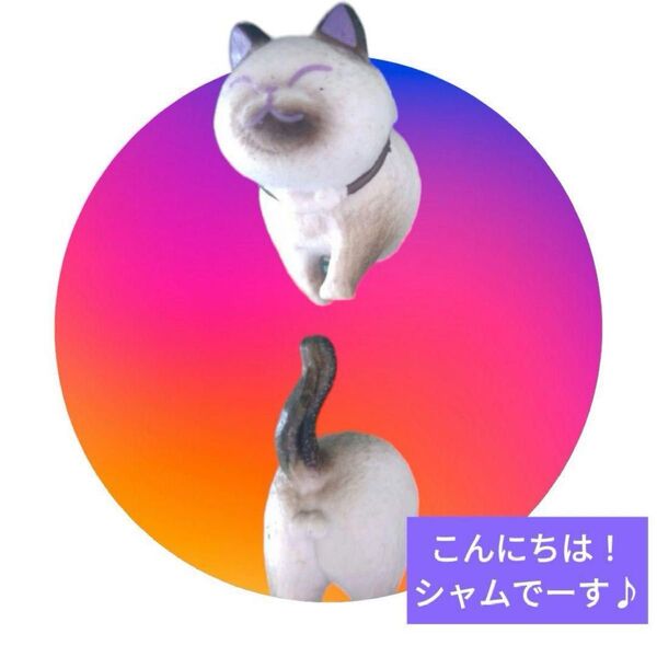 デコパーツ シャム 猫 フィギュア マスコット ミニチュア