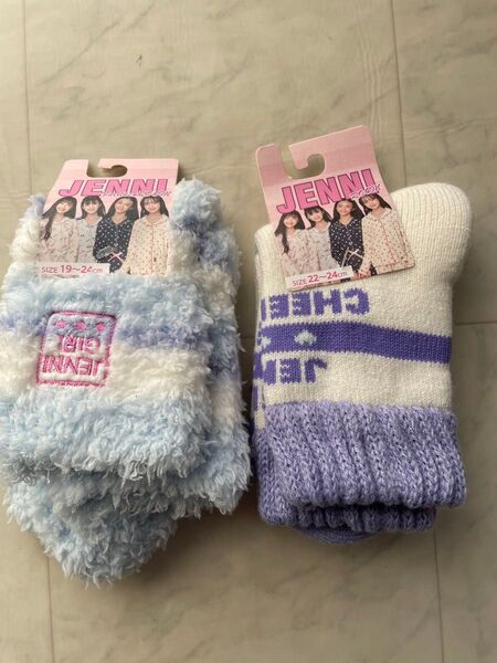 新品 jenni ジェニィ ルームソックス 暖かい モコモコ 22-24㎝ 2足セット