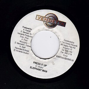 EPレコード　ELEPHANT MAN / PRESS IT UP